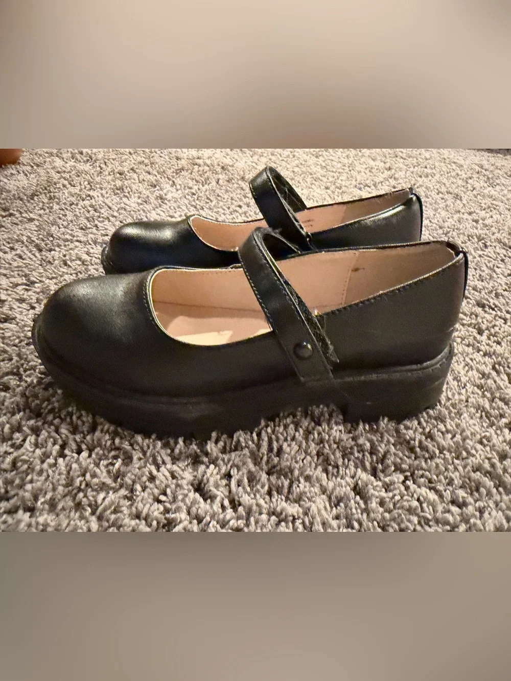 Children’s Place Classic Black Mary Jane Kids Shoes - Durable School Style